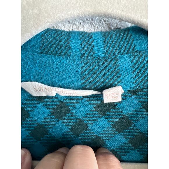 Soft Surroundings size PM petite medium heavy knit button down top - Picture 3 of 4